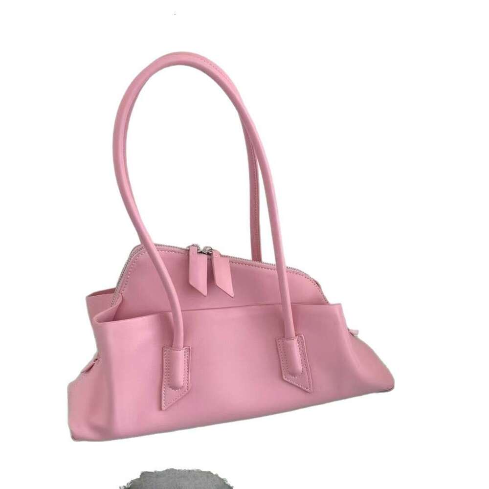Genuine Leather Shoulder 2025 New High-end Boston Handbag Women's Niche Design Commuter Crossbody Bag