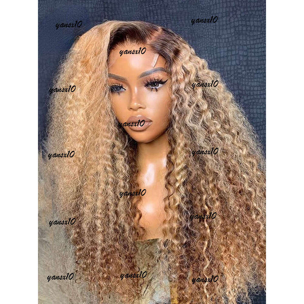 Highlight Ombre HD Lace Human Hair 360 Deep Frontal Wig Brazilian Water Wave Curly Wigs For Women