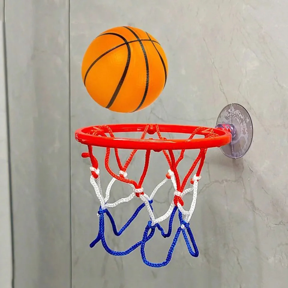 Small Basketball Set Coordinated Wrist Solid Rubber Elastic Ball Childrens Exercise Shooting Table Game Toy 250822