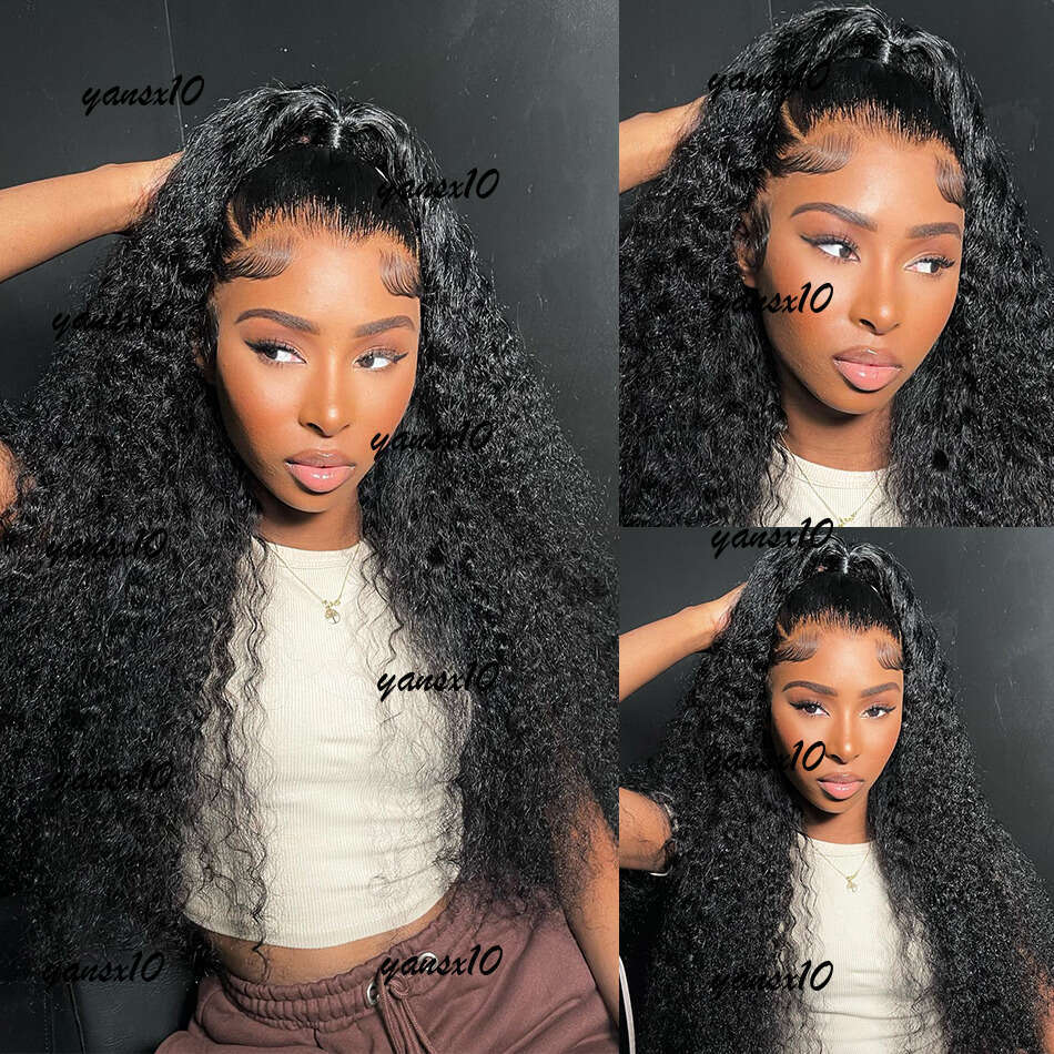 Brazilian Long Water Front Black /Brown /Blonde /Red Hd Wigs For Women 34 Inch Deep Wave Lace Frontal Synthetic Wig