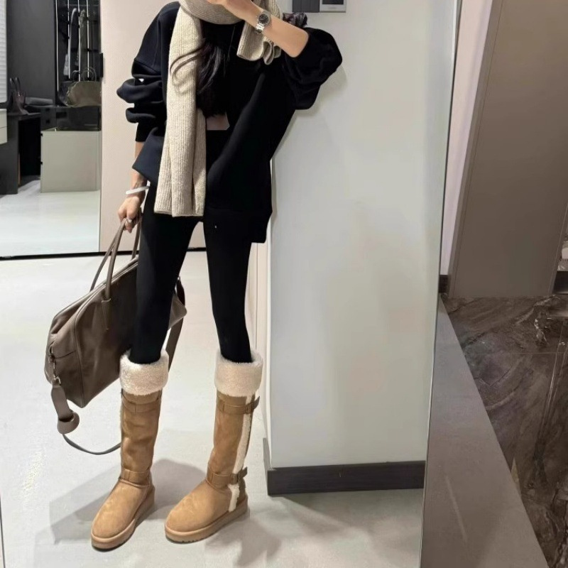 Free shipping designer Boots hot sales classic vintage winter new item thick sole height increasing long tube snow shoes casual versatile womens cotto