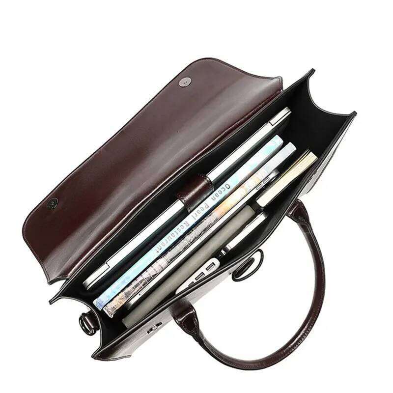 Cowhide Women's Tote Fashion Business Computer Bag Genuine Leather Women Crossbody Shoulder Bags Student Schoolbag