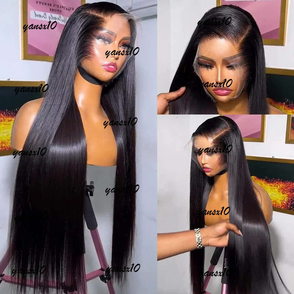 180% 13X4 Bone Front Human Hair Wigs Straight HD Transparent Lace Frontal 13X6 Brazilian Wig On Sale