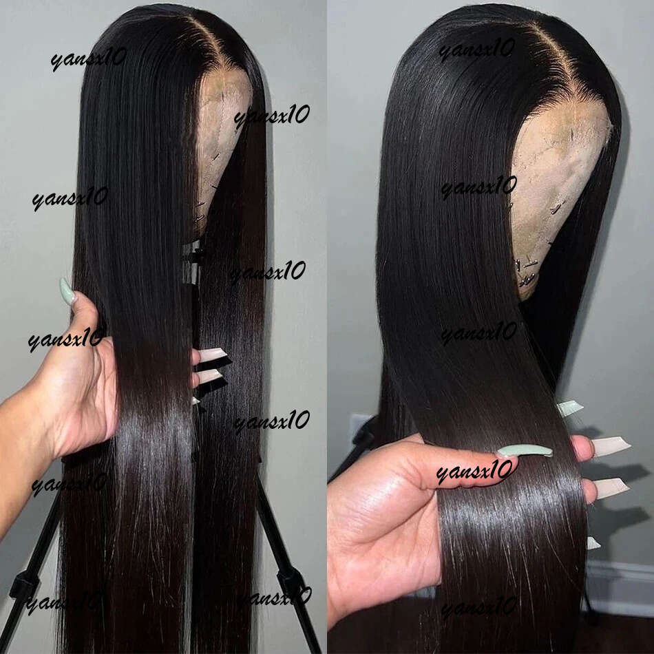 Brazilian Easy Go Glueless Bone Straight HD Transparent Human Hair Closure Wigs 13X4 Lace Frontal Wig for Women