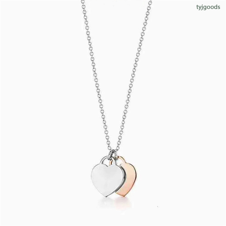 Heart Necklace Pendant Fashion Jewelry Stainless Steel Charm Gold Silver Chain Designer Necklaces For Woman Birthday Christmas Gift Wedding Party TYJ031