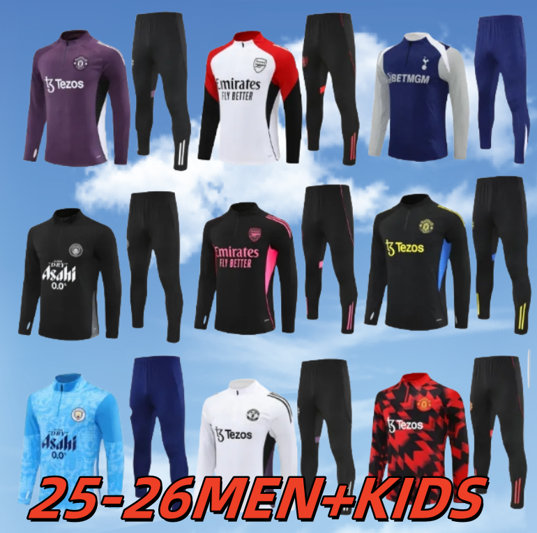 2024 25 26 arsen RASHFORD Uniteds tracksuit 25 26 City Antony football kits training suit survetement chandal adult boys tracksuits jogging sets futbol666