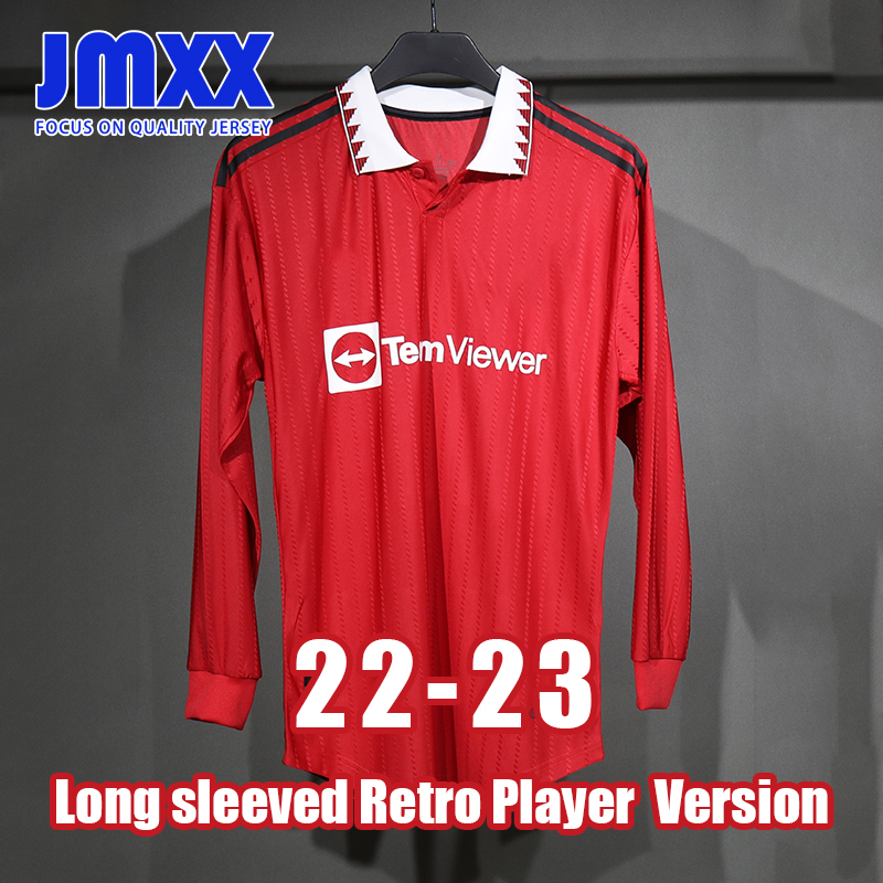 JMXX 22 23 Retro Player Version Soccer Jerseys Third Ronaldo Rashford Casemiro Maguire Sancho Fernandes Antony Training Mens Jersey Football Man Shirt 2023