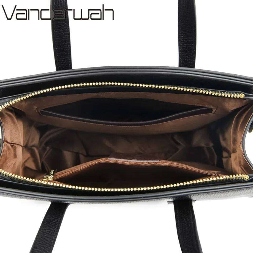 High Quality Soft Leather Women's Handbag Designer Ladies Shoulder Crossbody Female Casual Tote Bag Solid Color Purse