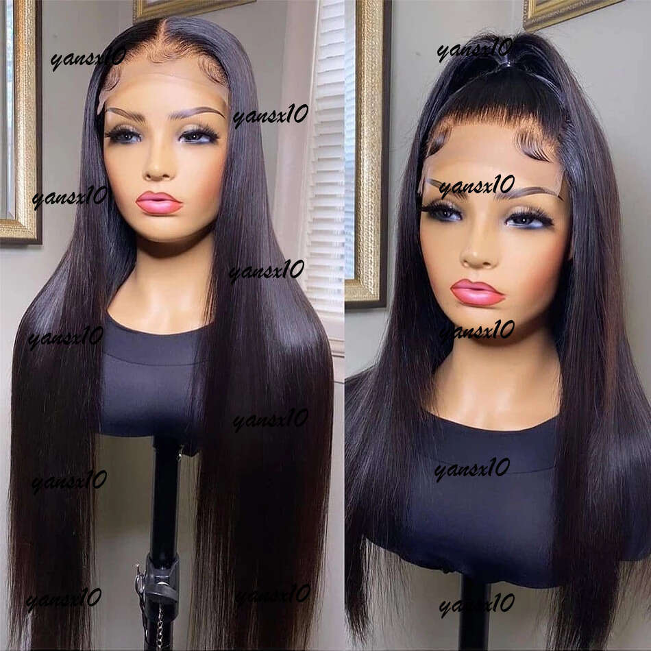 360 Lace Frontal Straight Human Hair Wigs Brazilian 28 30 inch Synthetic Front Closure Wig For Women