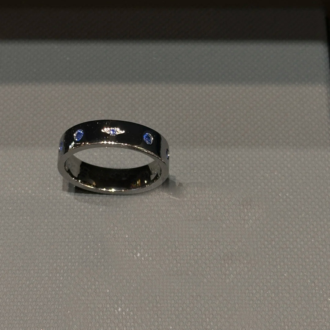 Luxury Brand Designer Jewelry Black Ring Inlaid Gem Original Retro High-End Couple Rings For Men And Women, Unique Gift For Boyfriend Or Girlfriend