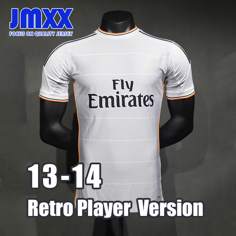 JMXX 13 14 Retro Player Version Reales Madrides Soccer Jerseys Third Pre Match Training Mens Uniform Jersey Football Man Shirt 2013 2014