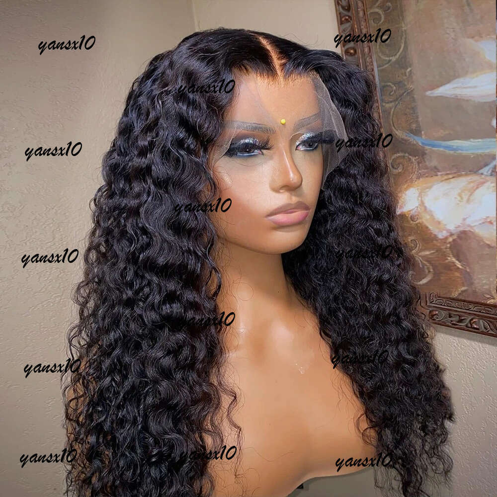 Brazilian Deep Frontal 32 34 Inch Curly Human Hair Wigs Water Wave Lace Front 13x4 Wear And Go Glueless Wig