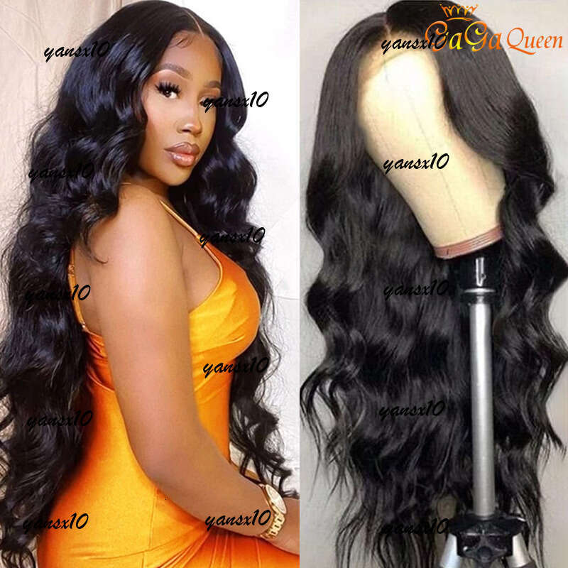 30inch Human Hair 4x4 Front Brazilian Body Lace Cosure Wig Pre Plucked Deep Water Wave Wigs e7
