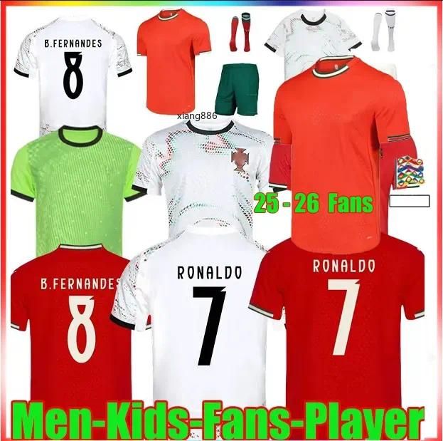 25 26 NEW Portugal Ronaldo soccer jerseys 2025 POrtuGal B.Fernandes shirt RUBEN JOAO JOAO FELIX BERNARDO Pedro Neto Mens kids kit home away 3rd football shirt Uniform