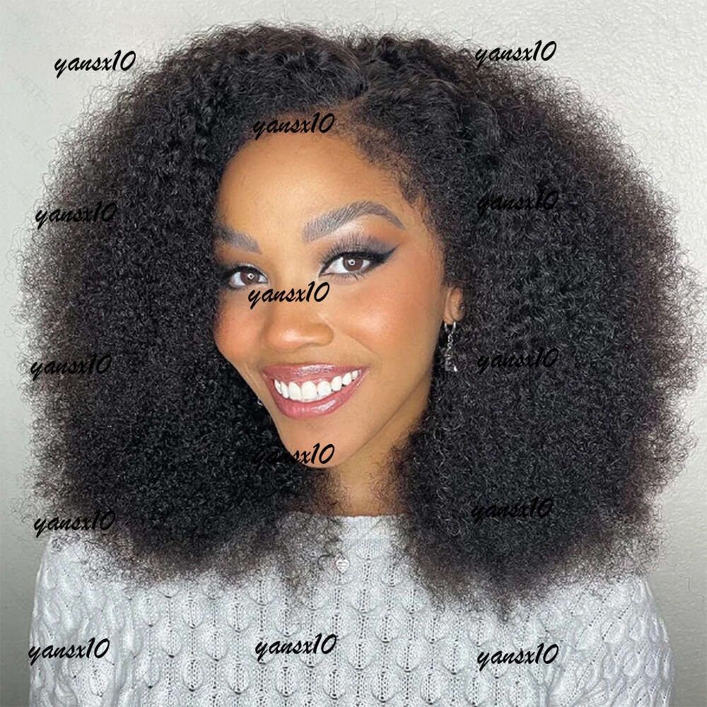 200density Brazilian Kinky HD Frontal Human Hair Deep Curly 13x4 Transparent Lace Front Wigs 30Inch Glueless Synthetic Closure Wig