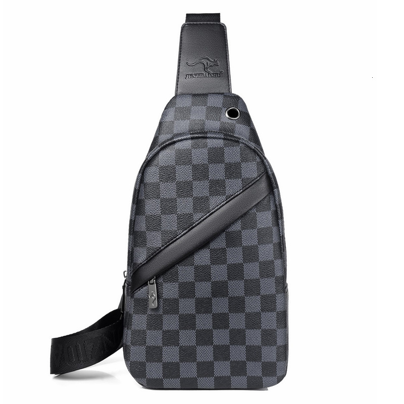 Designer Bag Luxury Bag Shoulder Bag Shoulder 2025 New Men's Chest Outdoor Leisure Waterproof Checkered Backpack Multifunctional Waist Single Cro