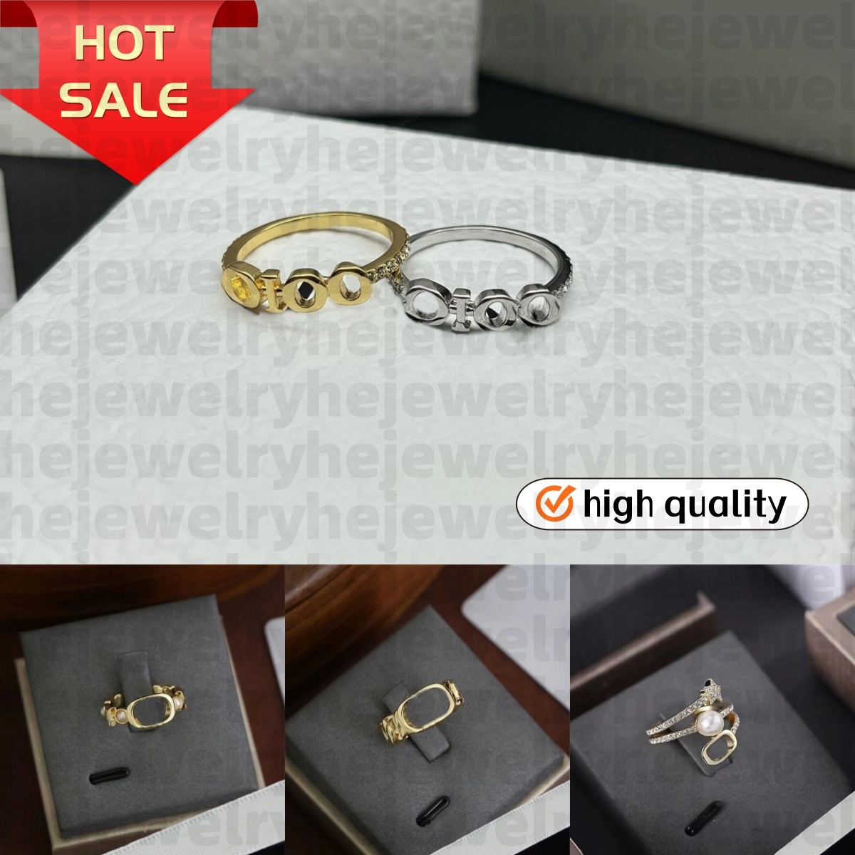 Luxury designer ring diamond rings designer for women pearl shiny vintage wedding vintage fashion plated gold ring womens jewelry designer popular stylish zh06