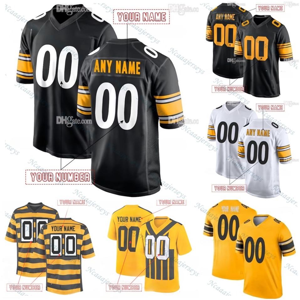 Embroidered 1933 Throwback Jersey 8 Aaron Rodgers Will Howard Personalized Football Jersey Metcalf WATT Fields Fitzpatrick Wilson Letter Number Design name Numbe