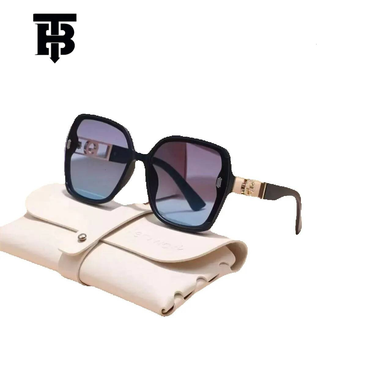Free Shipping For New Designer Accessories Cross-border New Sunglasses For Women High-end Feel UV Protection Large Frame Slimming Sun Protection Sungl