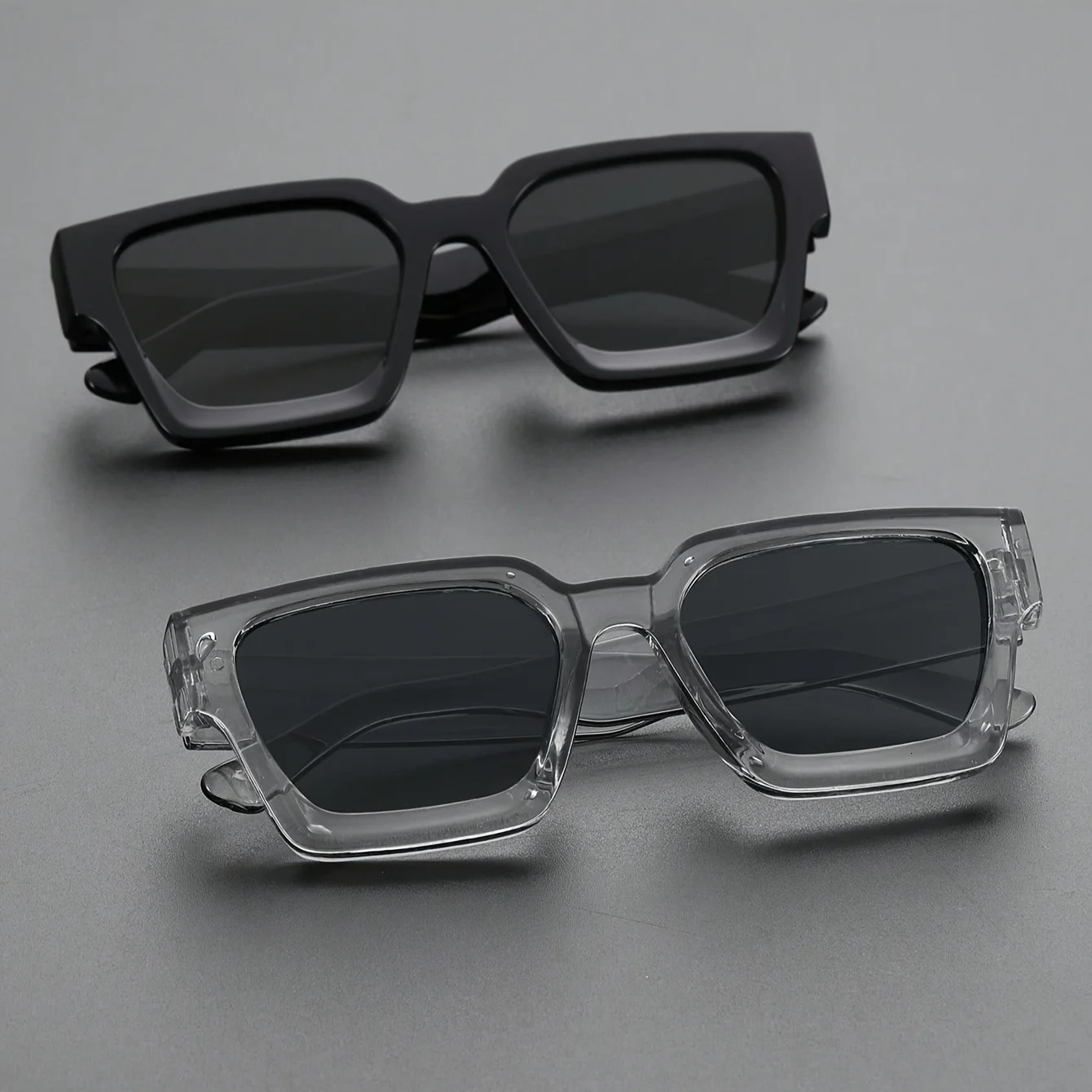 12 PC S Classic Fashion Square Plastic Frame Women Sunglasses For Men Daily Life Shades Eyewear Accessories 250829