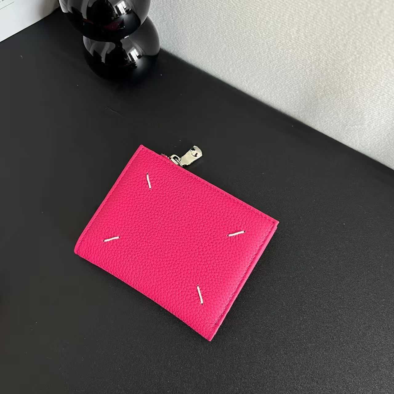 Women Men Wallet Thin Genuine Leather ID Card Holder Bags Solid Color Bank Gift Multi Slot Slim Case Z250527