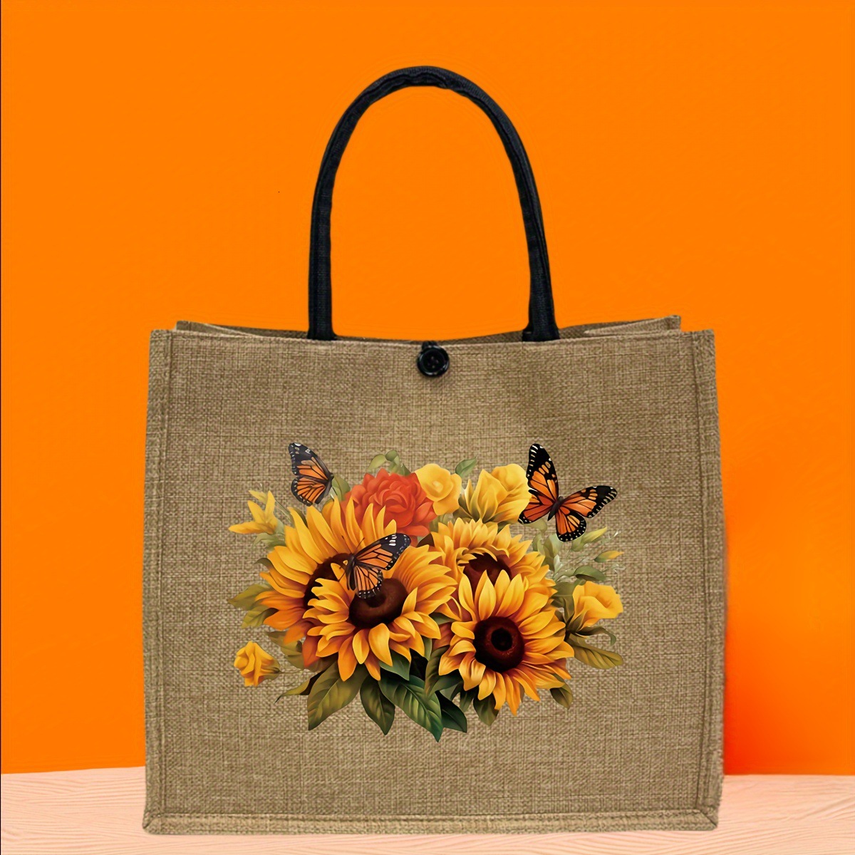 2025 Autumn New Fashionable Sunflower Handbag, Minimalist and bag Niche Coin Wallet, Lightweight Travel Beach Bag, Designer Handbag
