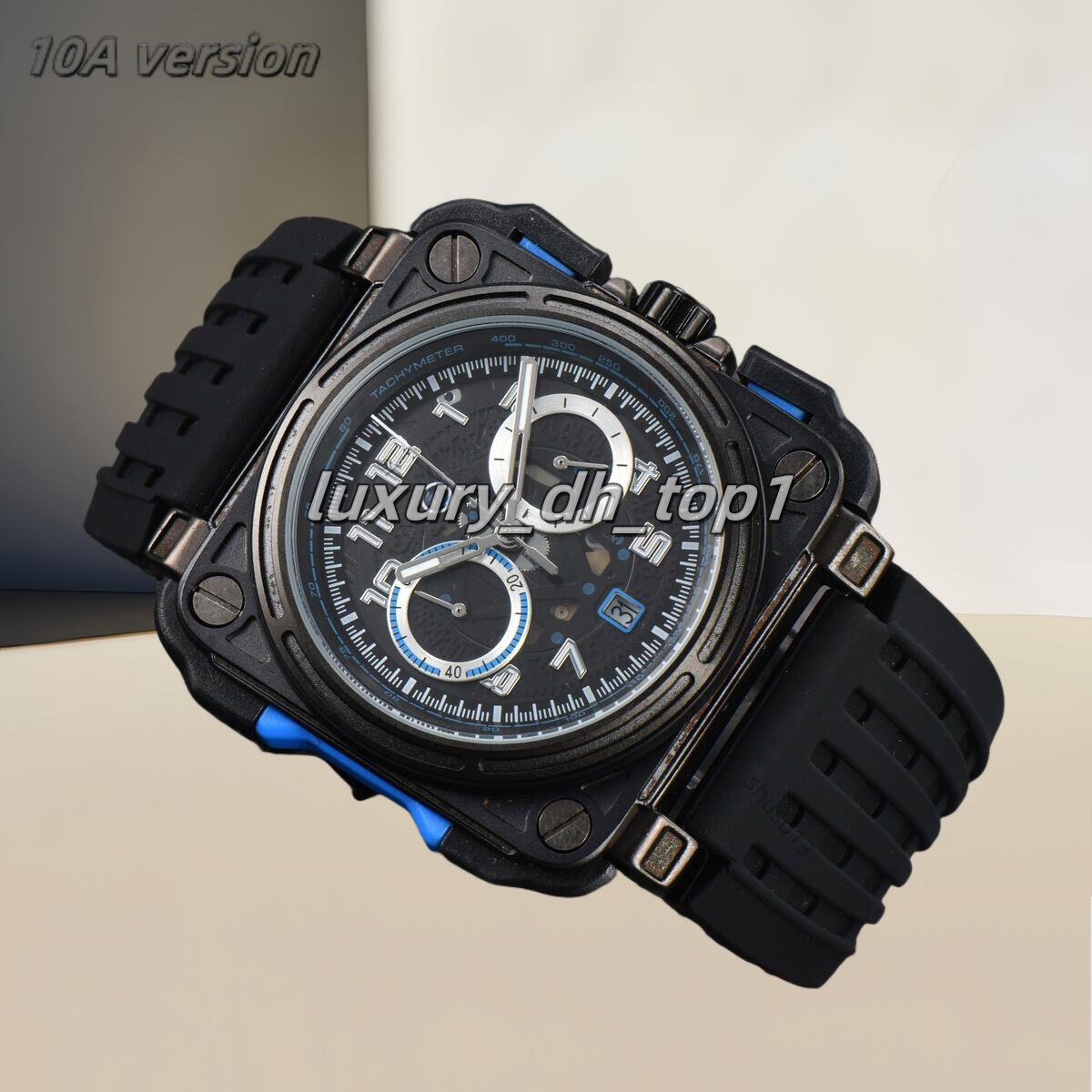 2025 10A Br watch Designer Bell Watch Rubber Quartz Movement Watch for Men's Leisure Outdoor Sports High quality steel strap leather strap 39f