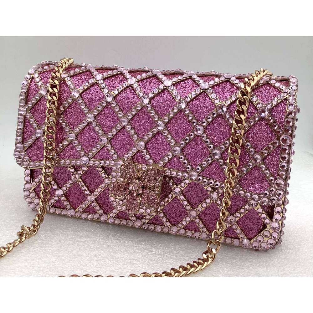 XIYUAN Gold Crystal Evening Clutch Women 2025 Rhinestones Wedding Purses Handbags Lady Designer Stones Shoulder Bags