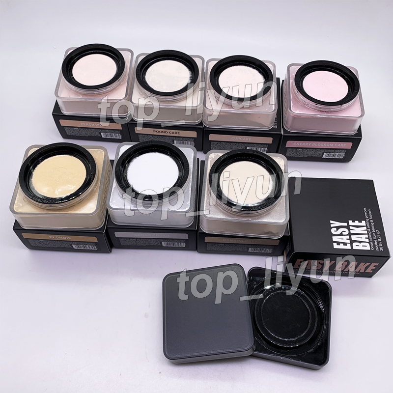 Brand Easy Loose Powder Baking Setting Powder CHERRY BLOSSOM Pound Cake Contour Concealer Foundation Limited Edition 7 Colors 0.71oz 20g