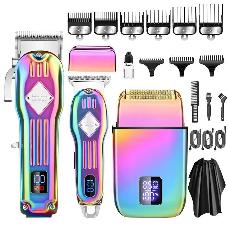 RESUXI 973 3 in 1 Professional Electric Hair Clipper and Shaver Set for Barber Men Trimmer Cut Maching 250814 C260312