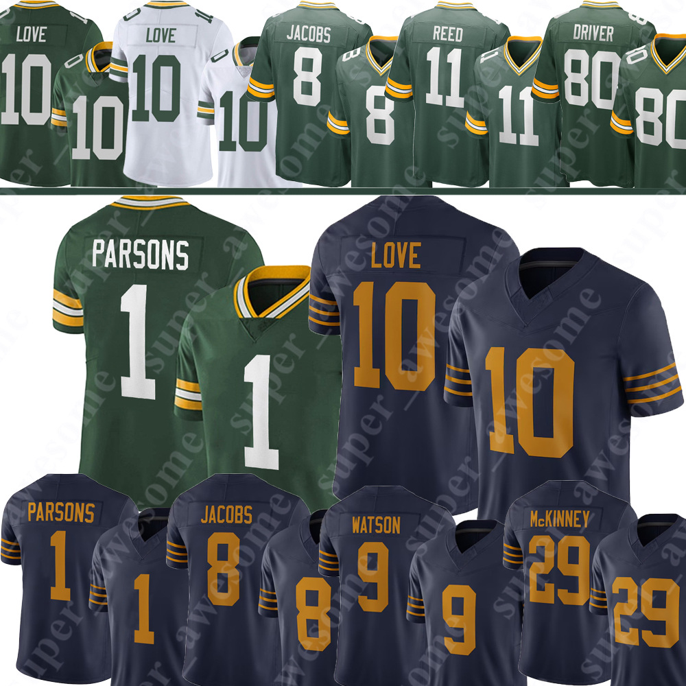 1 Micah Parsons Josh Jacobs Love Football Jersey 0 Matthew Golden Xavier McKinney Lukas Van Ness Jayden Reed Luke Musgrave Dontayvion Wicks Donald Driver Brett Favre