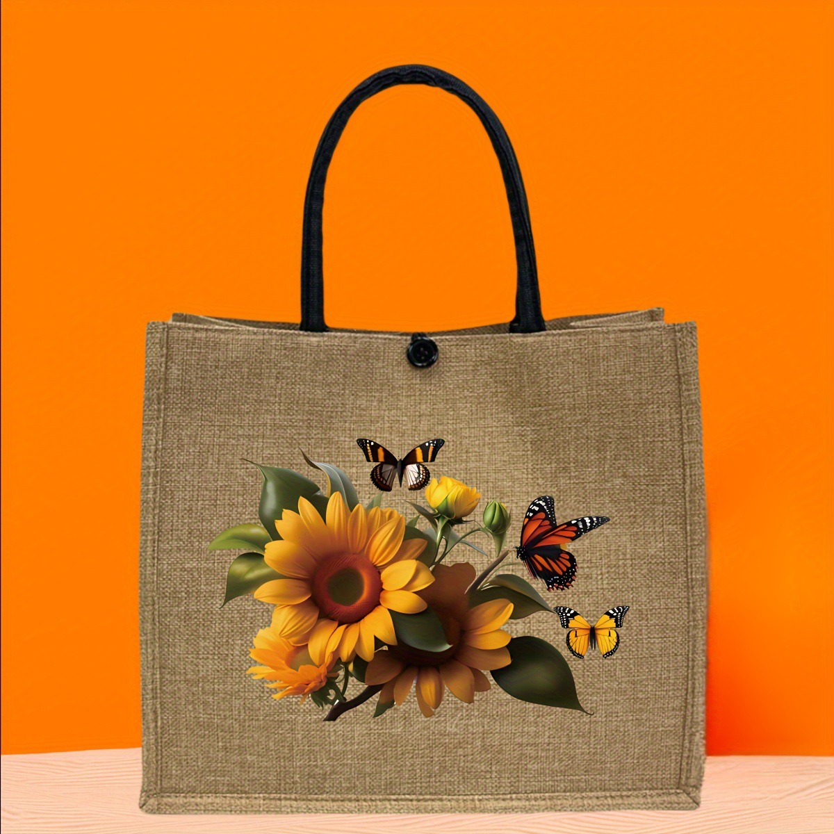 2025 Autumn New Fashionable Sunflower Handbag, Minimalist and bag Niche Coin Wallet, Lightweight Travel Beach Bag, Designer Handbag