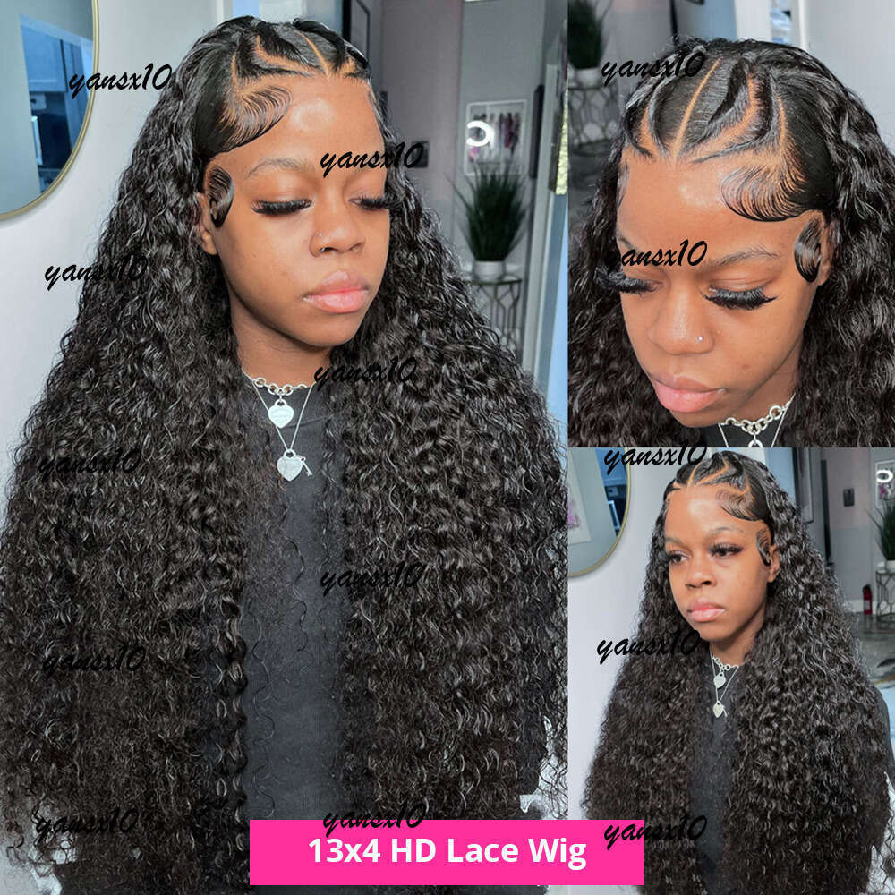 360 Lace Frontal Wig Natural Black Color Kinky Curly Short Bob Simulaiton Human Hair Wigs For Women Synthetic