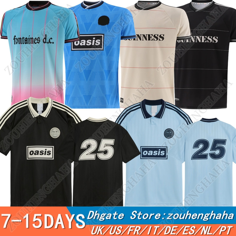 S-4XL Oasis Soccer Jerseys 2025 2026 Fontaines Dc BLACK GUINNESS TOUR JACQUARD Oasiss Live Oasis Tour football Jersey shirt Kit