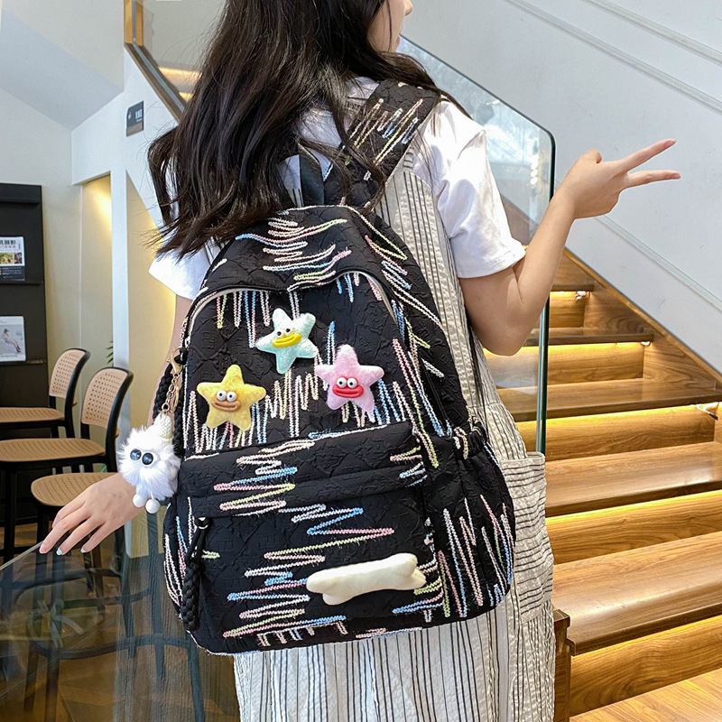 2025 autumn new lightweight and simple Japanese style versatile backpack niche style college atmosphere student design sense travel backpack designer 