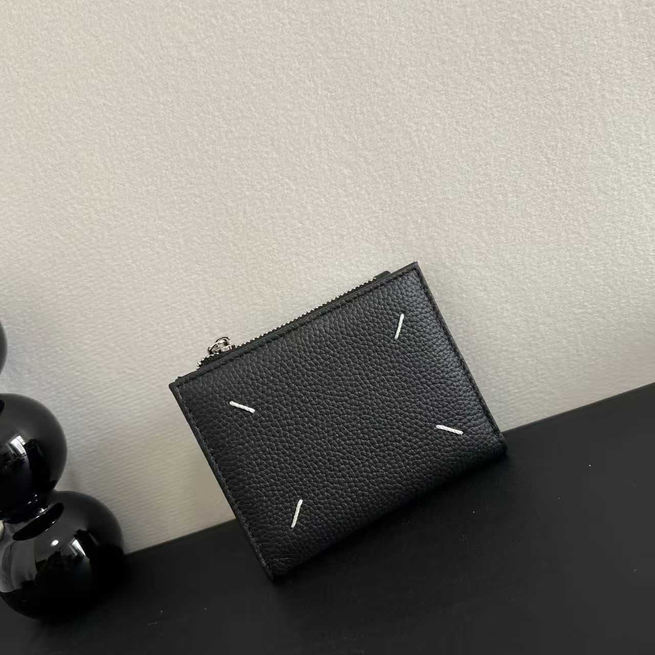 Women Men Wallet Thin Genuine Leather ID Card Holder Bags Solid Color Bank Gift Multi Slot Slim Case Z250527