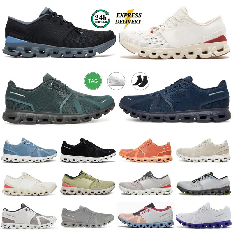 Top Quality Designer Running Shoes Mens Traniers Womens Sneakers CloudX X 1 3 5 6 Athletic Shoes Triple Black Midnight White Pearl Glacier Pink Tennis Size 12 36-47