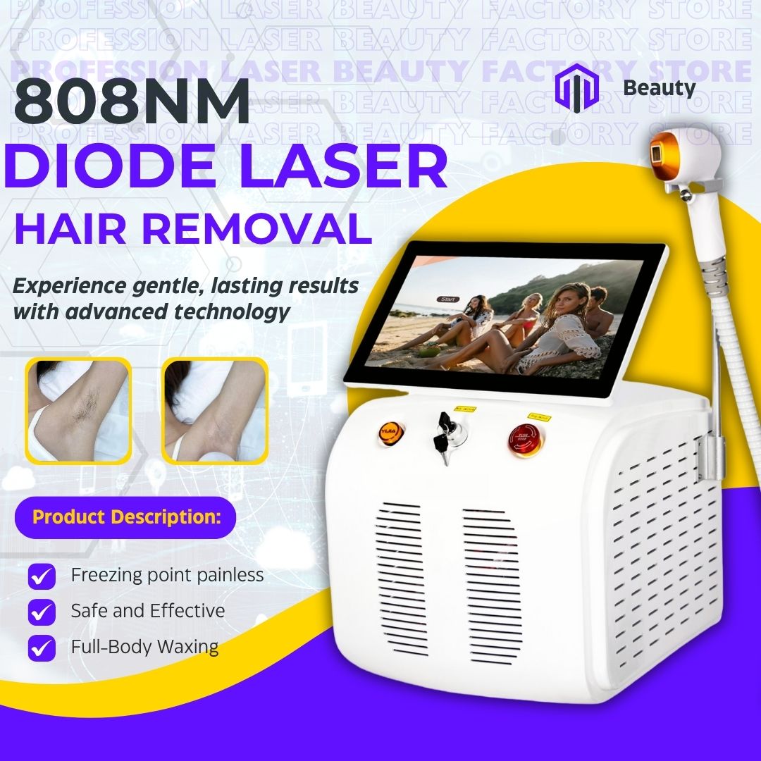 Diode Laser Hair Removal Equipment Ice Cooling System Fast Painless Permanent Hair Removal Machine For Beauty Salon Spa Treatments