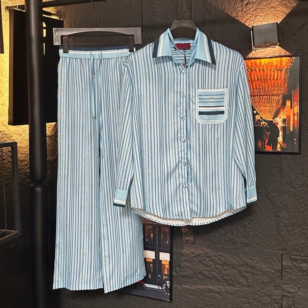 (Order by pic in opt, not by desc)women's Striped Printed Pocket Pajama Loungewear Set Soft comfortable wear Cozy Stylish Pajamas