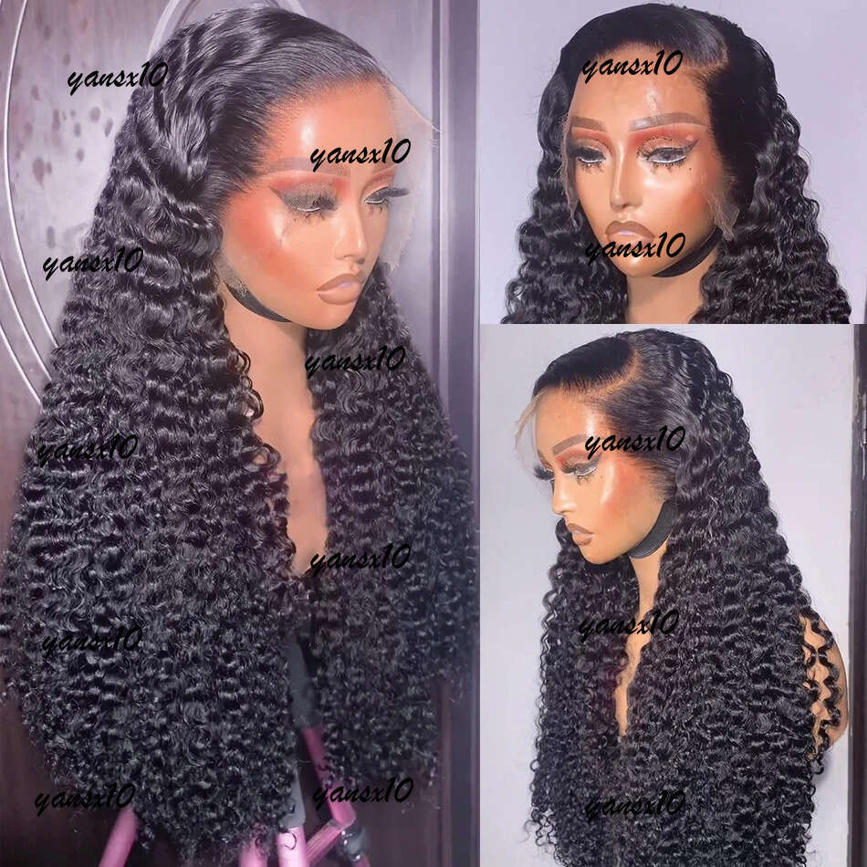 250%Loose Deep 13X6 Front Human Hair Brazilian Glueless Wigs For Women 360 HD Water Wave Lace Frontal Wig Pre Plucked