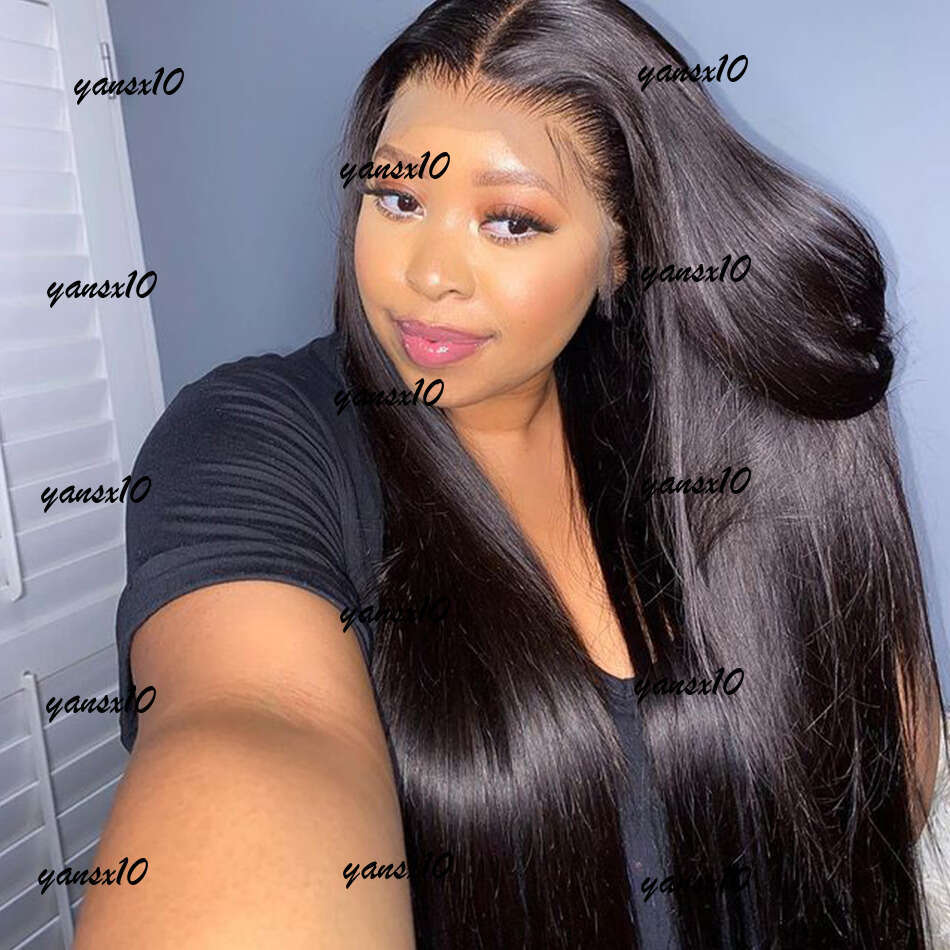 360 Lace Frontal Straight Human Hair Wigs Brazilian 28 30 inch Synthetic Front Closure Wig For Women