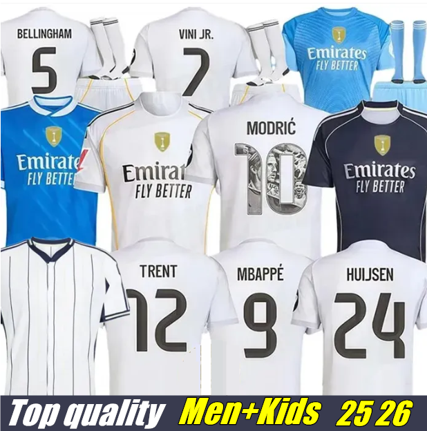 2025 26 MBAPPE BELLINGHAM soccer jerseys kids football kits VINI JR TCHOUAMENI ALABA ASENSIO MODRIC RODRYGO Fourth 24 25 26 NEW MADRIDS football shirt