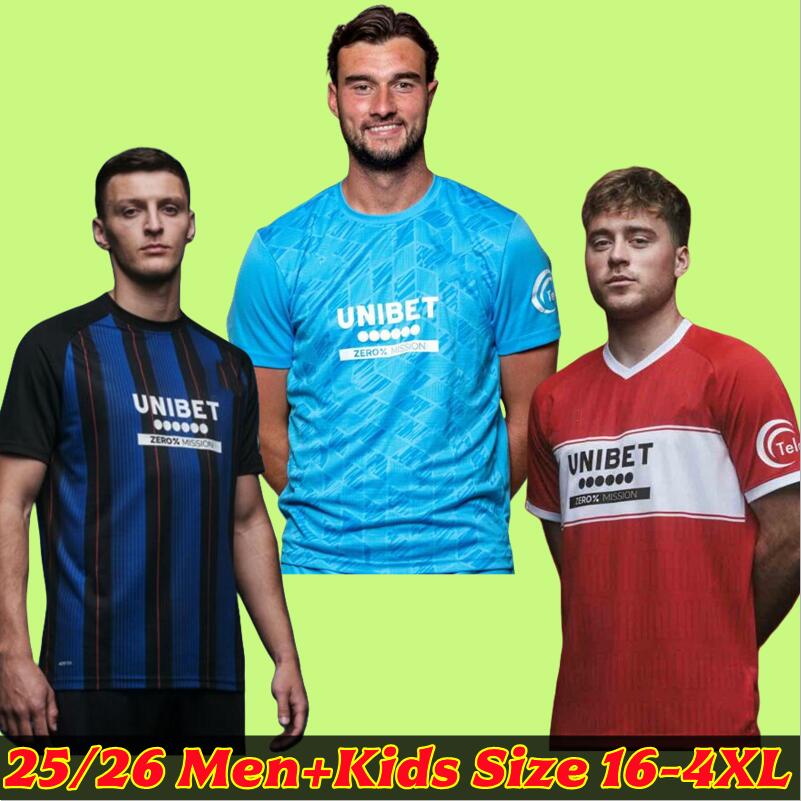 3XL 4XL 25 26 Middlesbroughs Fourth Soccer Jerseys Blue BURGZORG WHITTAKER AYLING 2025 4th football shirt kit Kids shirts 888