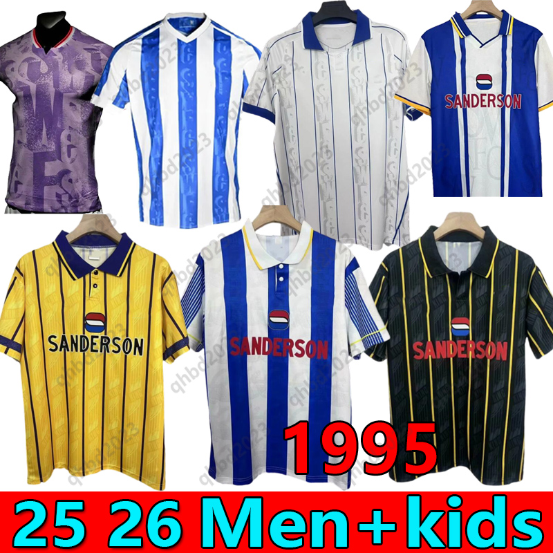 25 26 ShEffIElD Wednesday Soccer Jerseys 2025 2026 HENEGHZN ADENIRAN FAMEWO DELEBASHIRU FLINT 1995 97 Home away WADDLE Will Vaulks Callum Smith Football Shirts S-4XL