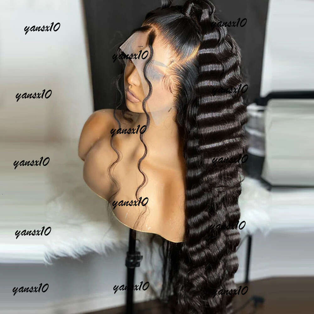 250 Density 30 40 Inch Brazilian Highlight Ombre Deep Wave HD Front Colored Curly Human Hair Wig 13x6 Lace Frontal Wigs Synthetic for Women