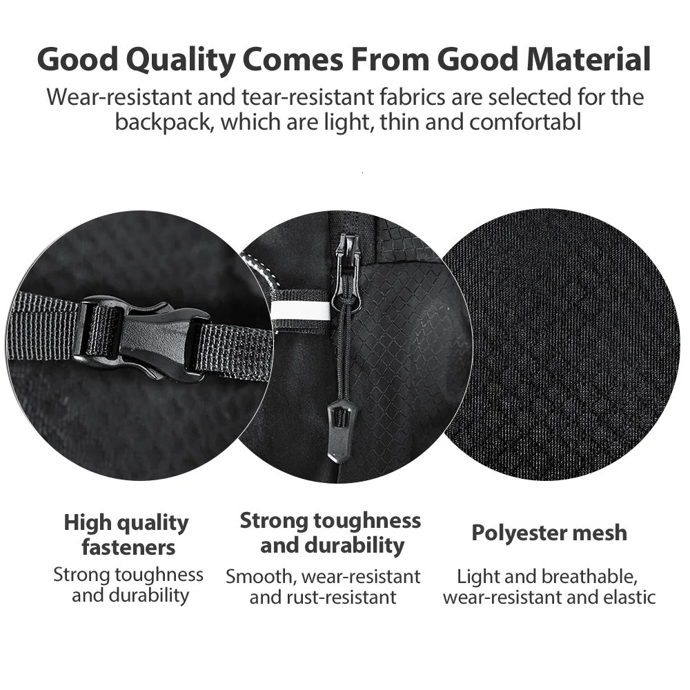BOLER Outdoor Trail Running Ultralight Backpack Running Hydration Vest Breathable Marathon Running Backpack Water Bottle 250829
