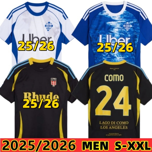 25 26 Como Soccer Jerseys 2025 2026 NICO PAZ PERRONE VERDI BASELLI 24 25 Fourth Special Men Kids football Jersey shirts Kit
