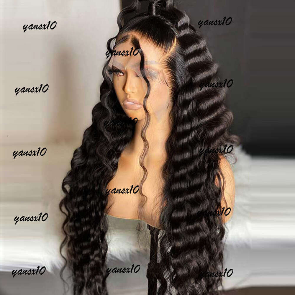 250 Density 30 40 Inch Brazilian Highlight Ombre Deep Wave HD Front Colored Curly Human Hair Wig 13x6 Lace Frontal Wigs Synthetic for Women