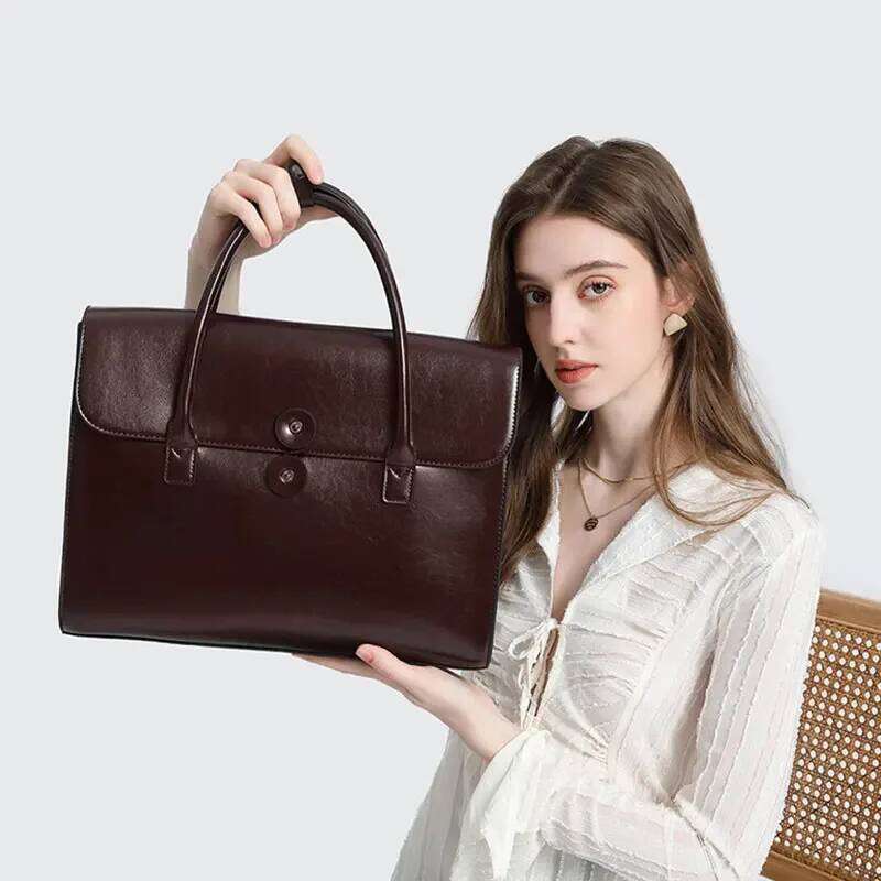 Cowhide Women's Tote Fashion Business Computer Bag Genuine Leather Women Crossbody Shoulder Bags Student Schoolbag