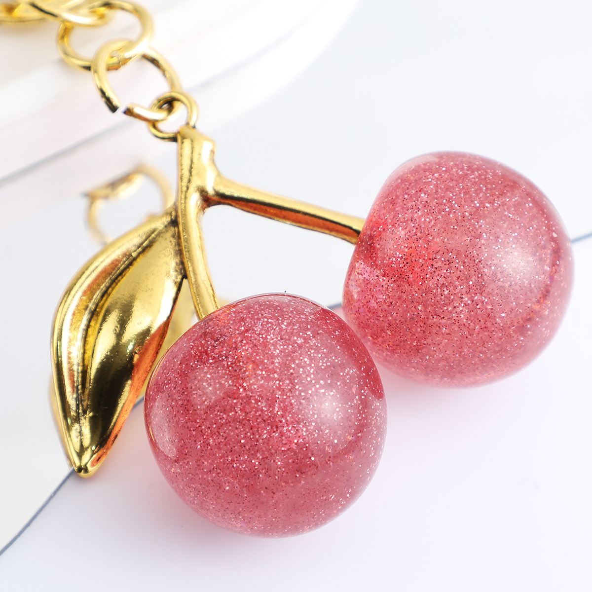 Cherry Keychains Exquisite Creative Handbag Accessory Car Key chain Decoration Gift